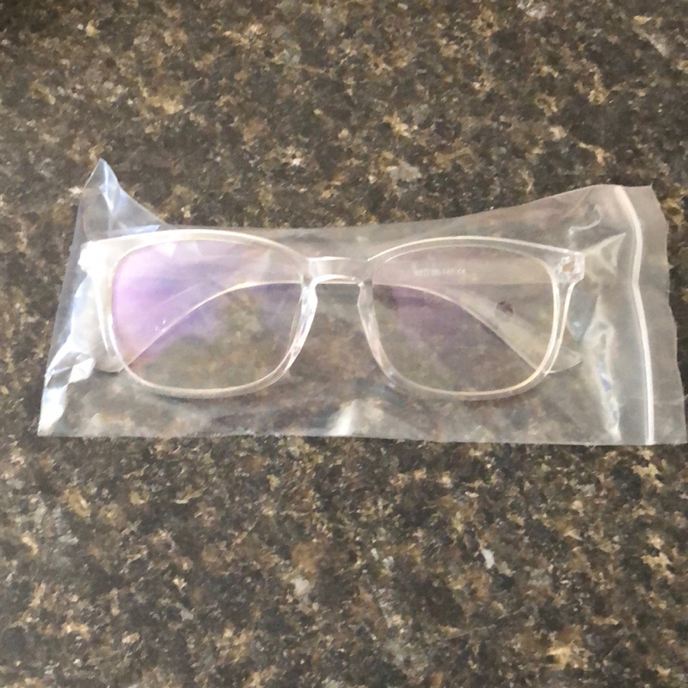 Clear frame blue light glasses